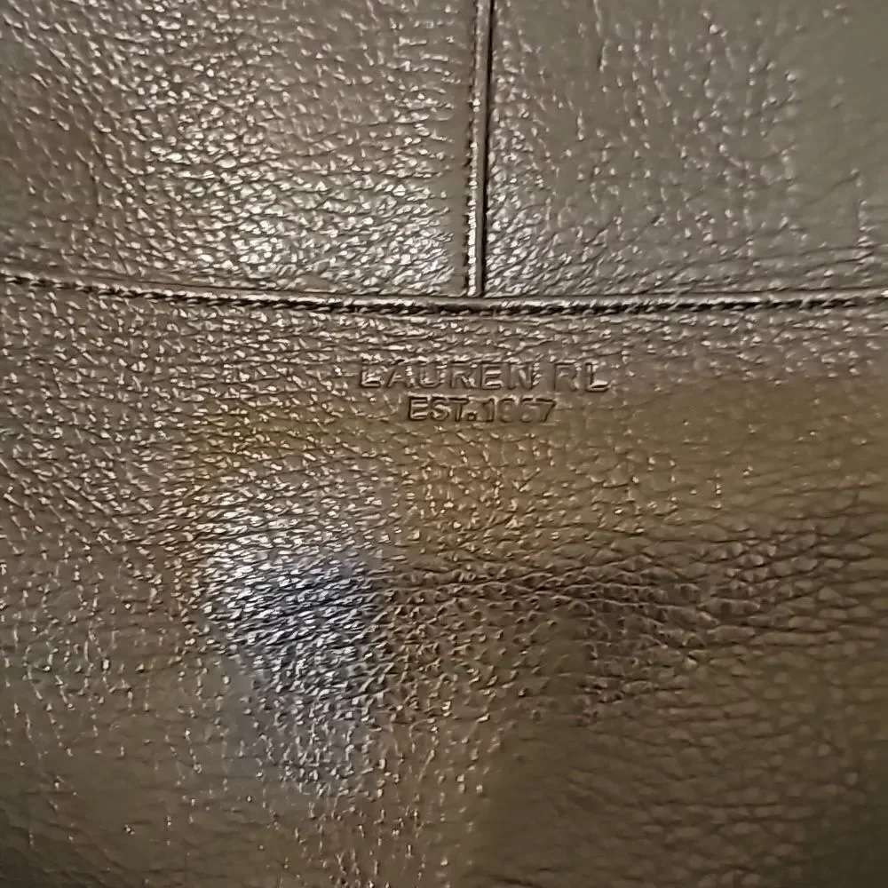 Ralph Lauren black   Classic black leather  bag